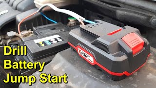 DIY Home made 12V Car Jumpstart battery pack from a Cordless Power tool battery [upl. by Ahcila]