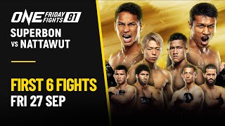 🔴 Live In HD ONE Friday Fights 81 First 6 Fights [upl. by Aimehs743]