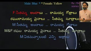 Seethamma Andalu Song Karaoke  By hariakula [upl. by Desdamonna476]