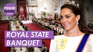 Royal Family Host Sumptuous State Banquet for South Korean President [upl. by Amuh]