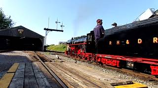 RHDR No11 Black Prince on a test run at Ravenglass 20721 [upl. by Leasia]