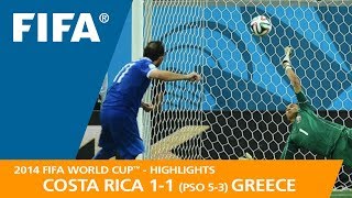 Costa Rica v Greece  2014 FIFA World Cup  Match Highlights [upl. by Latham]