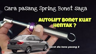 Tips Cara Pasang Spring Bonet Proton Saga Auto Terangkat [upl. by Kennard275]