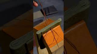 Leather Craft ASMR  Crafting our Olive Green Wallet [upl. by Wehttan]