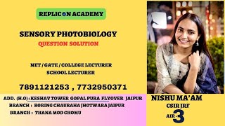 Sensory Photobiology II Photomorphogenesis II Plant Physiology II Question Solution II csirnet [upl. by Ahsilahs]