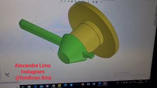 Desenho 3D CAD da ferramenta de fabricar ESPREMEDOR DE LIMÃO  molde coquilha de fundição [upl. by Leanor741]