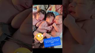 Beautiful Triplets Newborn Babies immediately AfterBirth [upl. by Harness]