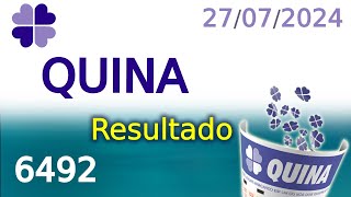 Resultado quina 6492  quina conc 6492 dia 2707 [upl. by Nerro]