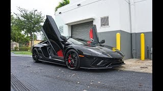 2018 Lamborghini Aventador S Start Up Amazing Sound Interior Exterior at Lamborghini Miami [upl. by Allimaj]