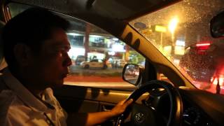 Trajet de nuit dans Manille Philippines  Overnight journey by car in Manila  Philippines [upl. by Roth665]