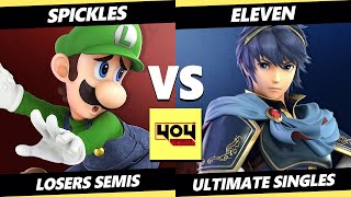 4o4 Weekly Smash 14 LOSERS SEMIS  Spickles Luigi Vs Eleven Marth Smash Ultimate  SSBU [upl. by Sairu315]