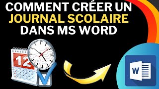 comment créer un journal scolaire dans MS Word [upl. by Crandell]