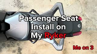 Passenger Seat Install on My Ryker [upl. by Ihcelek594]