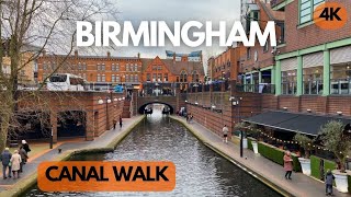 AMAZING CANAL Walk  BIRMINGHAM City Centre 🚶‍♂️4K HD  ENGLAND  UK  2022 [upl. by Gerita391]