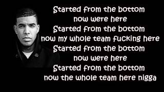 Drake  Started From The Bottom Lyrics HD [upl. by Iolanthe]