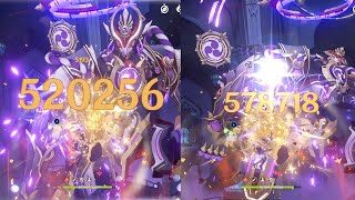 R1 Wolfs Gravestone vs R2 The Unforged on Navia  Genshin Impact [upl. by Nnoved]