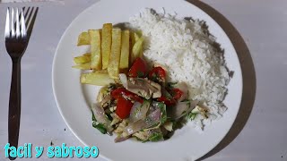 SALTADO DE POLLO  RECETA PERUANA CASERA FACIL Y SABROSO [upl. by Jentoft]