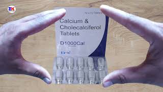 D1000 Cal Tablet  Calcium and Cholecalciferol Tablet  D1000Cal Tablet Uses Benefits Dosage Review [upl. by Eibocaj616]