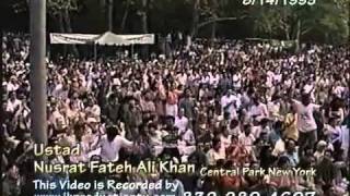 YouTube  Nusrat Fateh Ali Khan in Central Park New Yorkflv [upl. by Walsh]