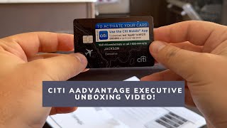 CitiAAdvantage Executive World Elite Mastercard 100000 Point Bonus Unboxing Video [upl. by Ardnola]