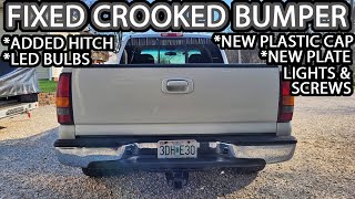 Fixing Crooked Rear Bumper on the Bubble Eye Silverado Clean Up New Parts and Hitch [upl. by Cathleen]