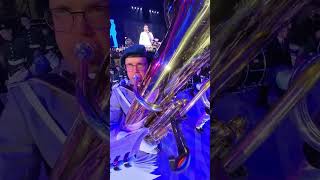 How is the view from a tuba player at a military tattoo Virginia International Tattoo 2024 [upl. by Barbabra881]