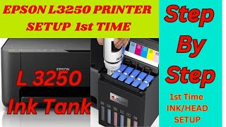 EPSON L3250 INK TANK PRINTER SETUP  EPSON PRINTER 1ST TIME INSTALLATIONtechbg [upl. by Hsirk]