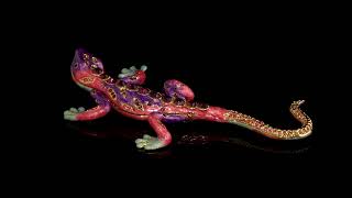 Purple Lizard Jewelry Trinket Box handmade by Keren Kopal [upl. by Shandeigh]