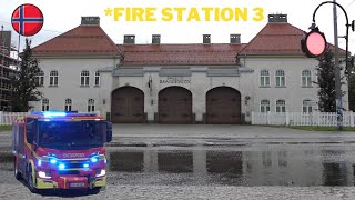 Fire departement Sagene Fire station 3  Engine 31 RESPONDING IN OSLO TO A CALL [upl. by Namas]