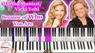 Martha Munizzi Vicki Yohe  Because of Who You Are 🎹 Tutorial [upl. by Aryahay]