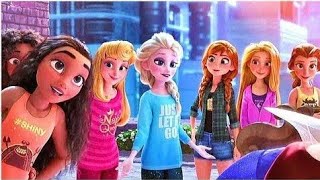 Amazing Disney Princesses Full Scene Wreck it ralph 2 trailer2018  Magic World [upl. by Iatnahs]