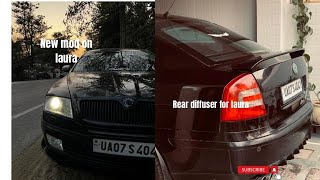 REAR DIFFUSER FOR SKODA LAURA  Skoda  laura  diffuser  modification  carmods  diy [upl. by Finah621]