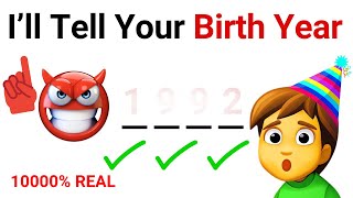 This Video Will Accurately Guess Your Year Of Birth 😱😵 10000 Real [upl. by Ahk443]