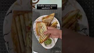 Radhe Radhe ❤️ Healthy matar paneer sandwich 🥪 for diet Ingredients in description box [upl. by Sandye]