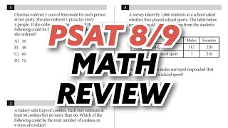 PSAT 89 Math 2023 Review [upl. by Schott]