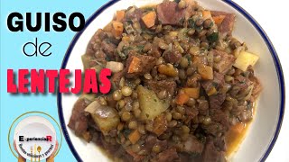 GUISO de LENTEJAS 👉 Comida CASERA Facil y Rica [upl. by Augusta]