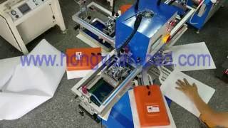 3 color screen printing machine for bags [upl. by Nogaem]