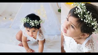 Gypsophila Flower crown Diy Tutorial [upl. by Aicilec]