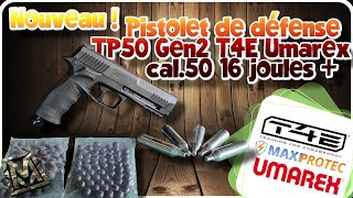 TP50 T4E UMAREX GEN2 Cal50 16 joules arme de défense domicile nouveauté 2024 [upl. by Aronel]