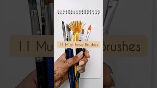 Types of brushes and their uses 🎨🖌 shorts art [upl. by Leesen]