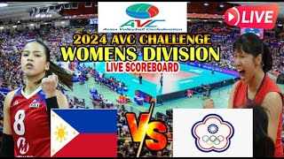 LIVE ALAS PILIPINAS VS CHINESE TAIPEI 2024 AVC CHALLENGE CUP WOMENS DIVISION LIVE SCOREBOARD [upl. by Eelloh177]