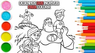 Colorindo o Desenho dos Incríveis 2  Bora Colorir [upl. by Adlesirhc]