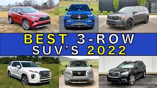 BEST 3Row SUVs for 2022  Top 10 Reviewed and Ranked [upl. by Kin666]