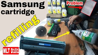 samsung cartridge refilling 101  How to refill Samsung MLTD111S Cartridge  Panitv [upl. by Nerti]