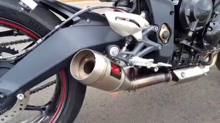 Street Triple 675 R with Competition Werkes Exhaust [upl. by Ardeahp478]