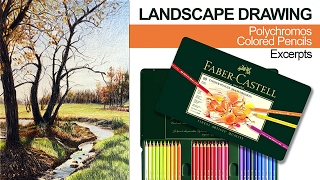 Landscape Drawing With Colored Pencils [upl. by Booma]