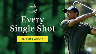 Every shot from Tiger Woods first round  The Masters [upl. by Nnylrefinnej681]