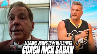 Coach Saban Talks Alabama Getting 4 Spot In Playoffs  Pat McAfee Show [upl. by Nylave]