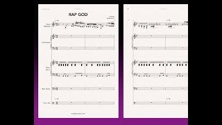 EMINEM quotRAP GODquot SCORE SIBELIUS  FULL SONG COMPLETE TRANSCRIPTION [upl. by Spearman]