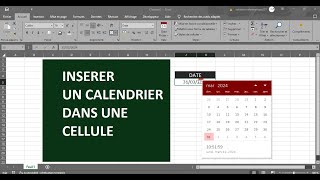 Insérer un calendrier dans une cellule [upl. by Latta]